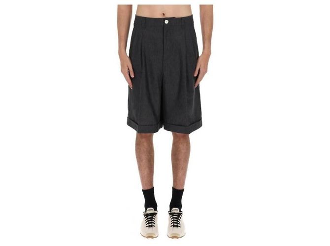 Jacquemus Short Pastel Shorts Dunkelgrau Leinen - Ansicht 9