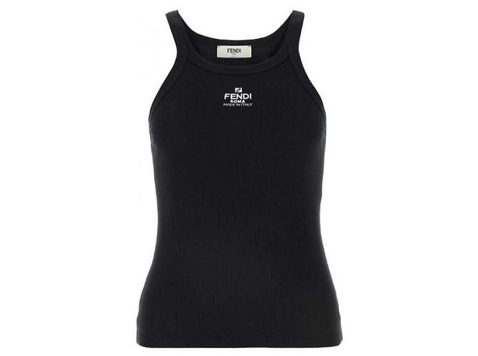 Fendi Baumwoll-Top mit besticktem Logo - Ansicht 4
