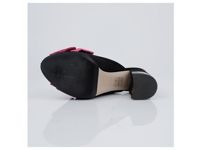 Sandali Miu Miu Bow in scamosciato marrone - vista 7