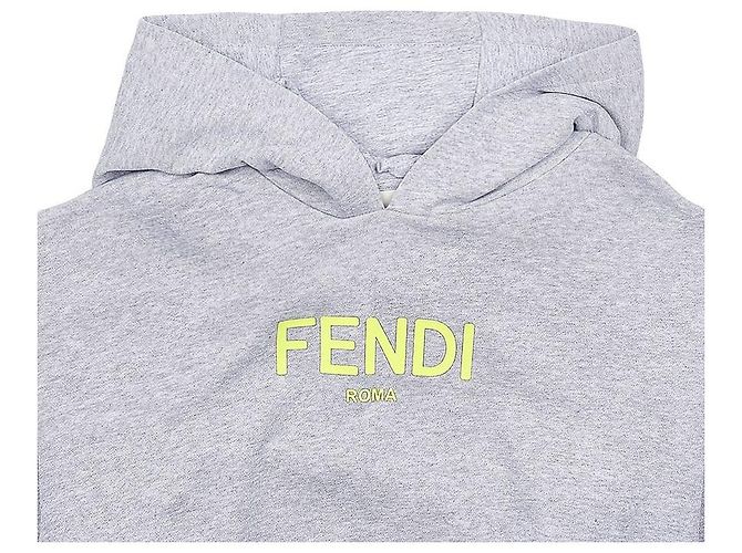 Fendi Hoodie de algodão com estampado de logótipo - vista 3