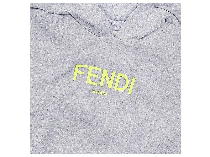 Fendi Hoodie de algodão com estampado de logótipo - vista 6
