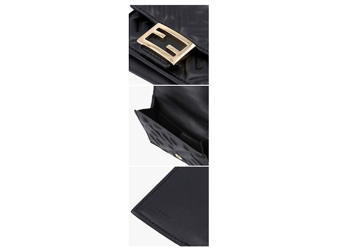 Fendi Portafoglio Micro Tri-Fold Monogram Baguette - vista 8