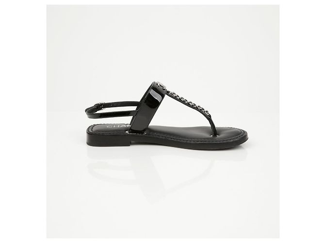 Chanel Sandali T-Strap Logo CC - vista 10