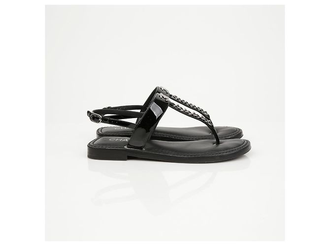 Chanel Sandali T-Strap Logo CC - vista 3