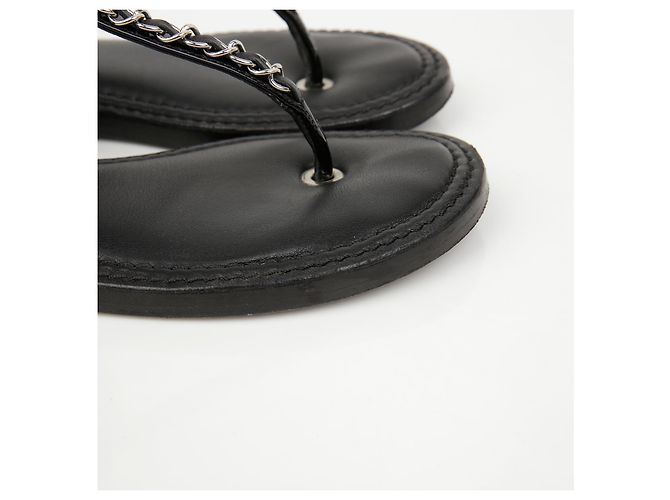 Chanel Sandali T-Strap Logo CC - vista 4