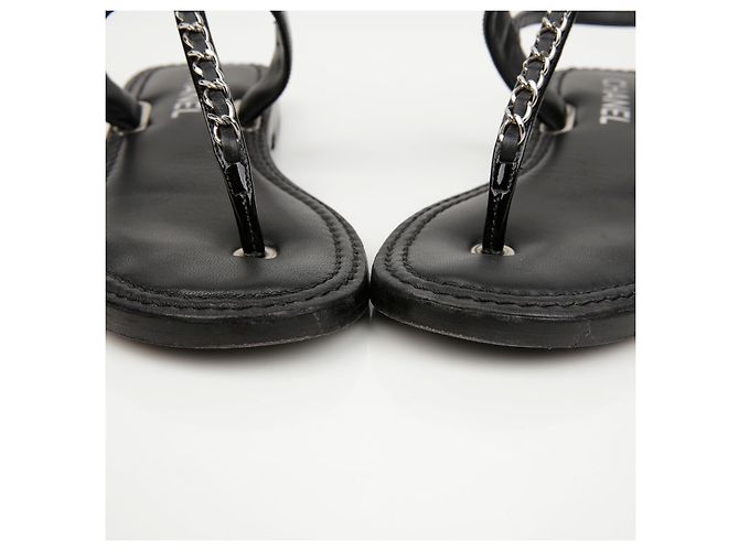 Chanel Sandali T-Strap Logo CC - vista 6