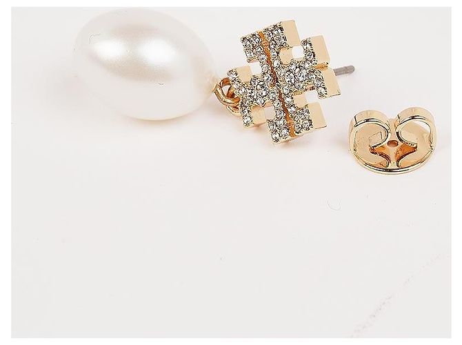 Tory Burch Orecchini Kira Pavé Pearl Drop da donna - vista 3
