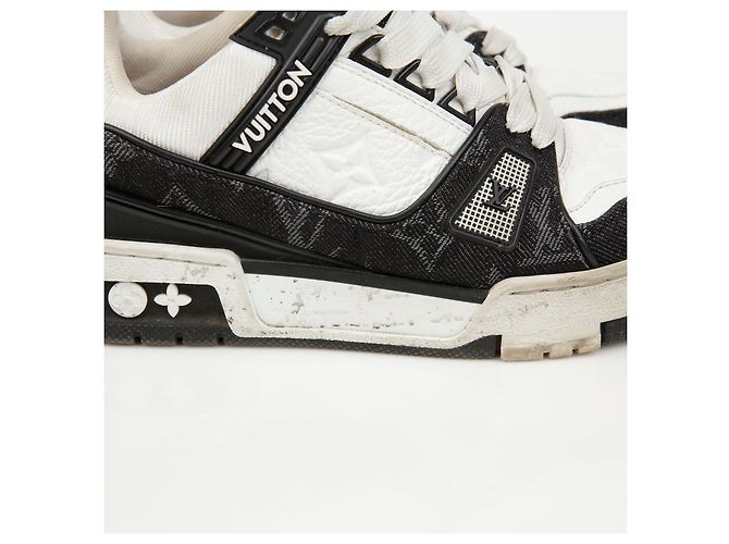 Louis Vuitton Trainer Sneaker Blau Leder Denim - Ansicht 3