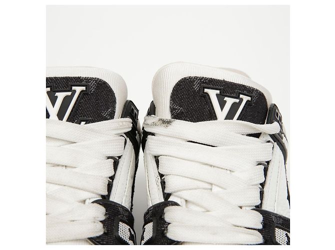Louis Vuitton Trainer Sneaker Blau Leder Denim - Ansicht 5