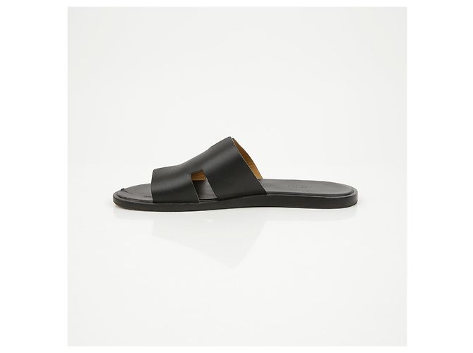 Hermès Pantofole Izmir in pelle nera - vista 10