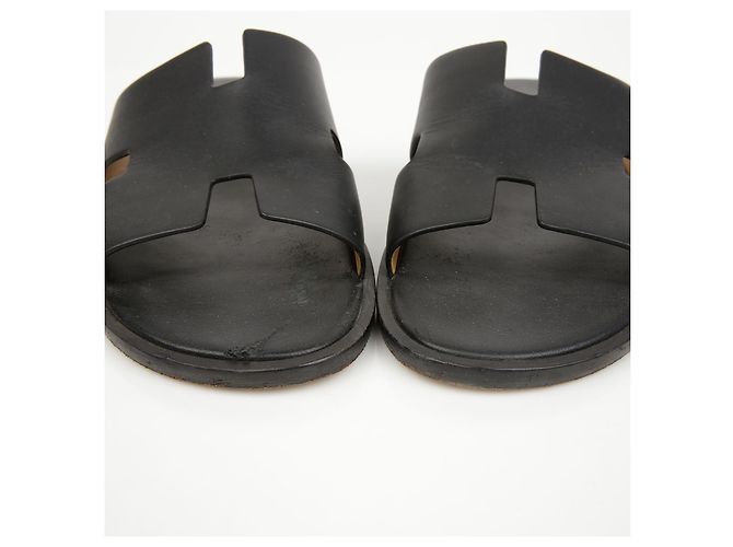 Hermès Pantofole Izmir in pelle nera - vista 5