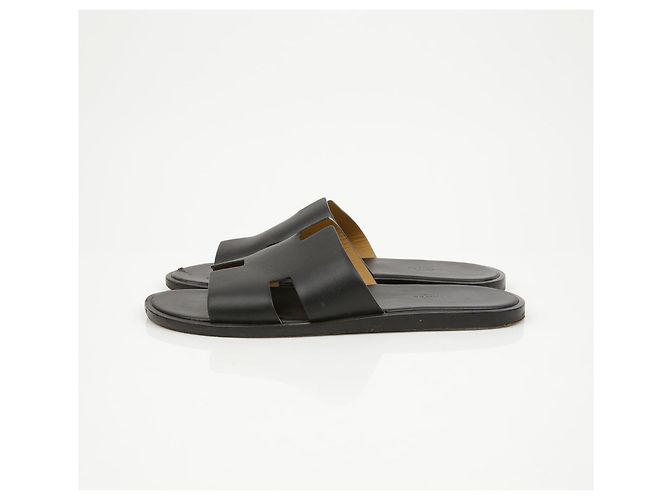 Hermès Pantofole Izmir in pelle nera - vista 6