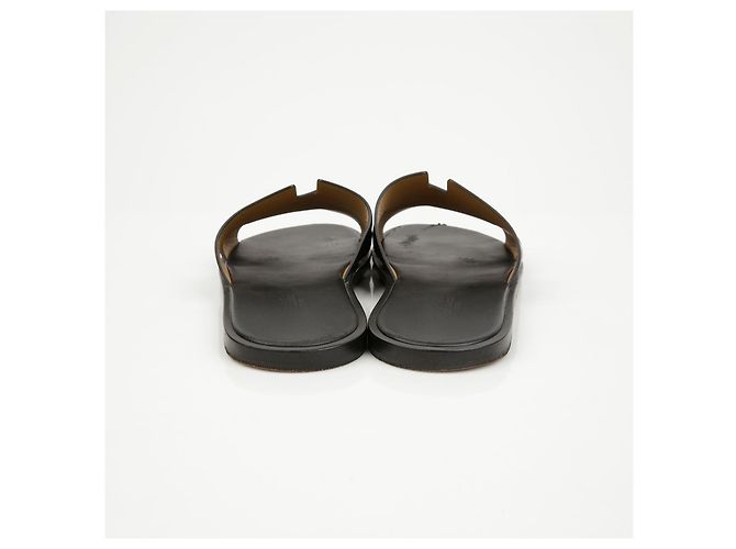 Hermès Pantofole Izmir in pelle nera - vista 7