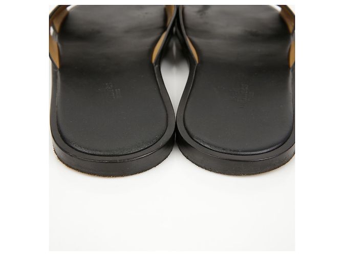 Hermès Pantofole Izmir in pelle nera - vista 8