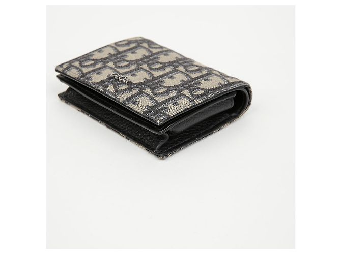 Dior Tarjetero con solapa de jacquard Oblique Beige Black - vista 10