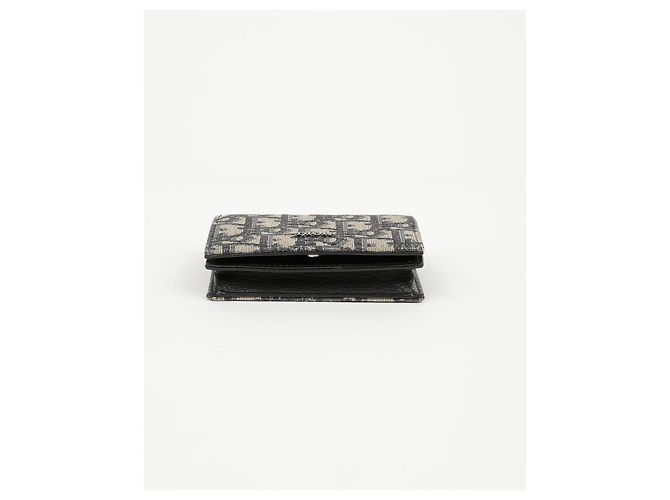 Dior Tarjetero con solapa de jacquard Oblique Beige Black - vista 8