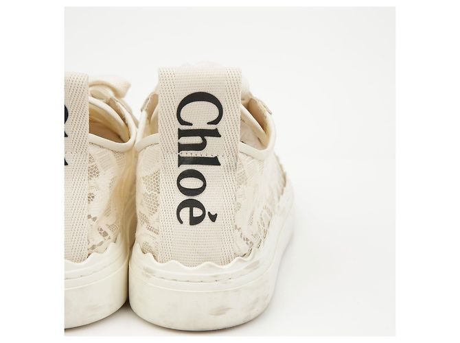 Chloé Sneakers basse in pizzo da donna Mild Beige - vista 10