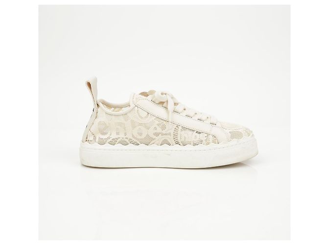 Chloé Sneakers basse in pizzo da donna Mild Beige - vista 11