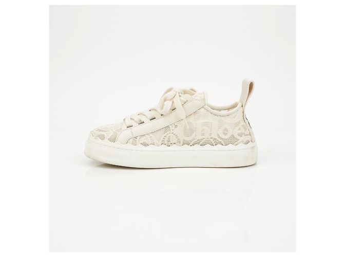 Chloé Sneakers basse in pizzo da donna Mild Beige - vista 12