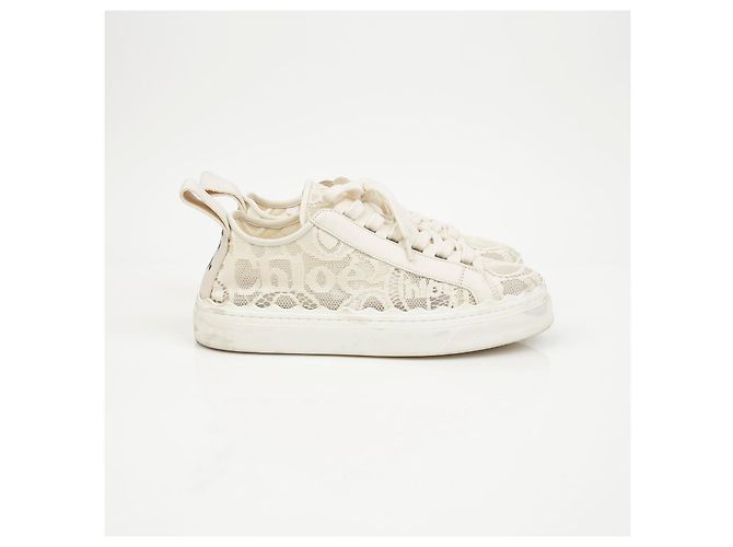 Chloé Sneakers basse in pizzo da donna Mild Beige - vista 3