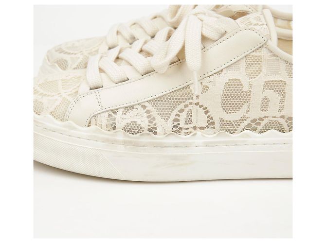 Chloé Sneakers basse in pizzo da donna Mild Beige - vista 8