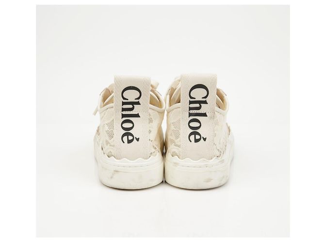 Chloé Sneakers basse in pizzo da donna Mild Beige - vista 9