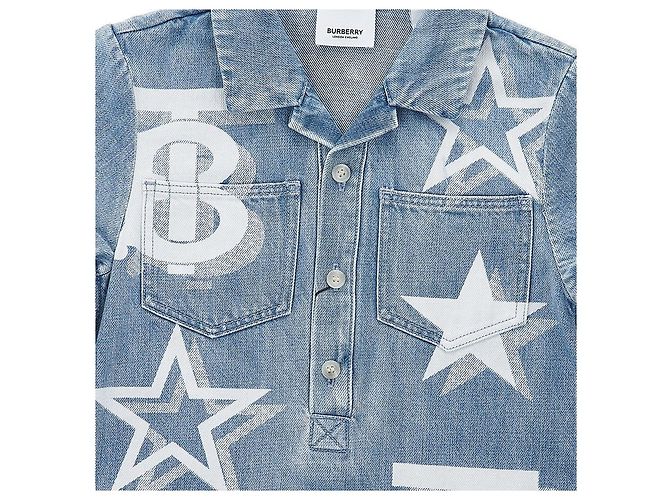 Burberry Abito in denim TB Star Print - vista 6