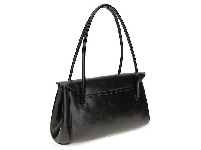 Marni Borsa a tracolla Bos Taurus in pelle di vitello nera - vista 3