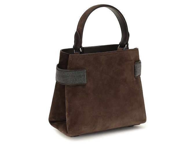 Brunello Cucinelli Borsa Bos Taurus in pelle di vitello marrone - vista 2