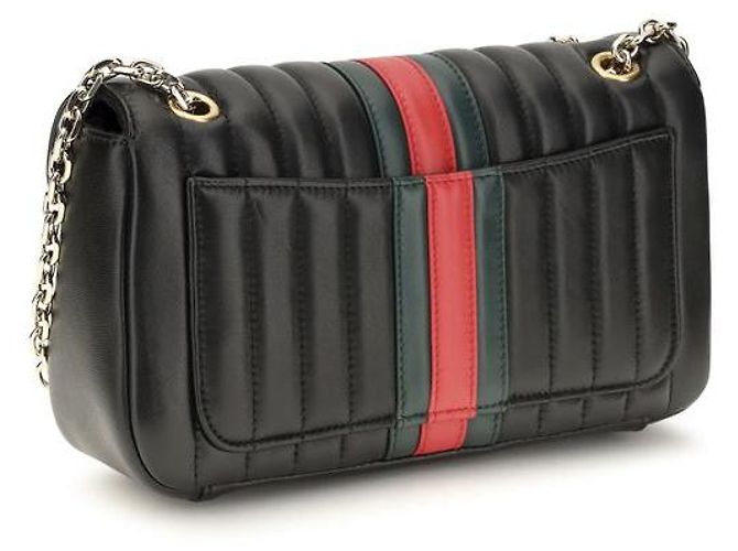 Gucci Borsa a tracolla Bos Taurus in pelle di vitello nera - vista 3