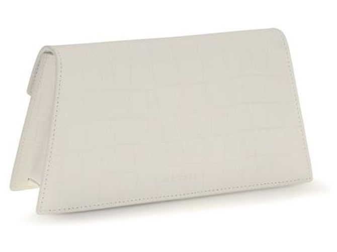 Alexander Mcqueen Clutch Bos Taurus in pelle di vitello bianca - vista 3