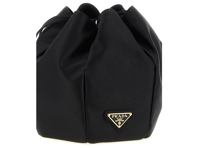 Prada Borsa a tracolla in viscosa nera - vista 3