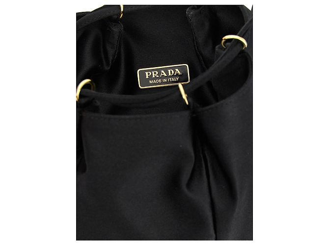 Prada Borsa a tracolla in viscosa nera - vista 4
