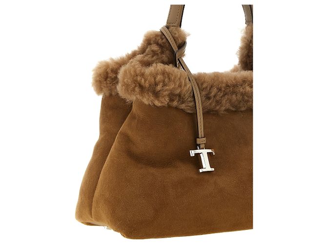 Tod's Borsa in lana merino marrone - vista 3