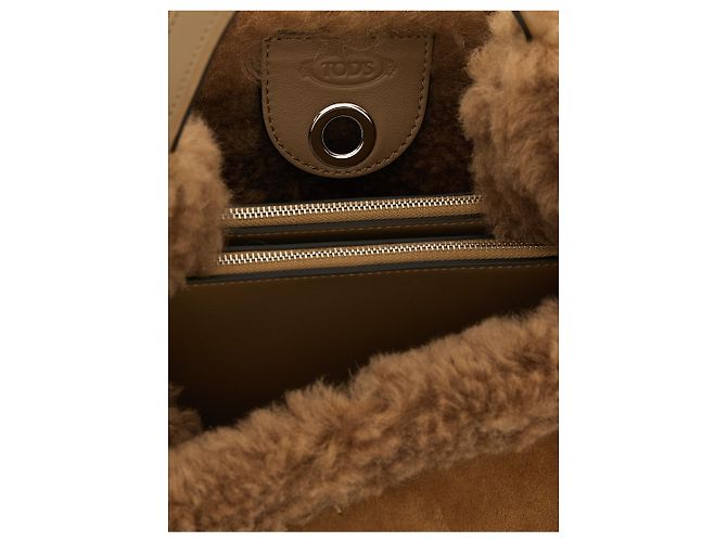 Tod's Borsa in lana merino marrone - vista 4