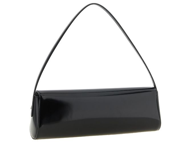 Jil Sander Borsa a tracolla in vitello nero - vista 2