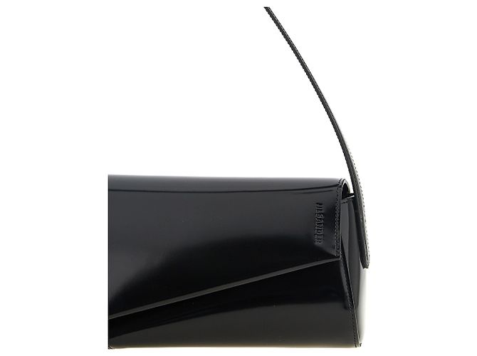 Jil Sander Borsa a tracolla in vitello nero - vista 3