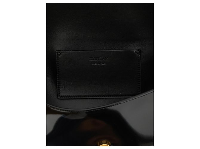 Jil Sander Borsa a tracolla in vitello nero - vista 4