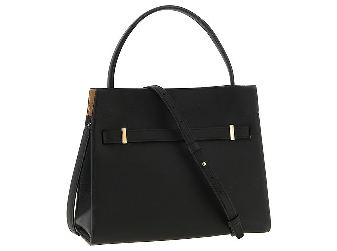 Tory Burch Borsa a tracolla in lambskin nera - vista 2