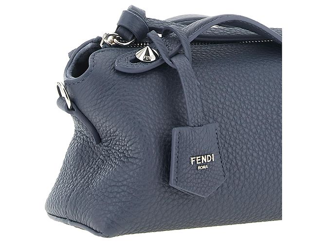 Fendi Clutch in pelle di vitello blu - vista 3