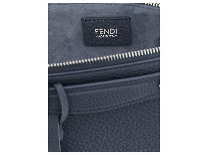 Fendi Clutch in pelle di vitello blu - vista 4