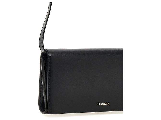 Jil Sander Borsa crossbody in pelle nera - vista 3