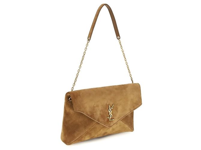 Autre Marque Borsa a tracolla in pelle scamosciata beige - vista 2