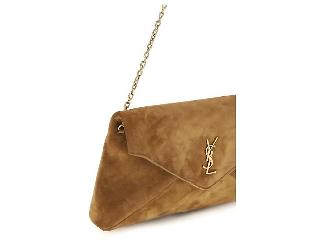 Autre Marque Borsa a tracolla in pelle scamosciata beige - vista 4