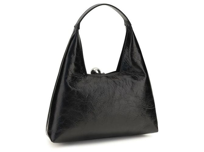 Marni Borsa a tracolla Bos Taurus in pelle di vitello nera - vista 3