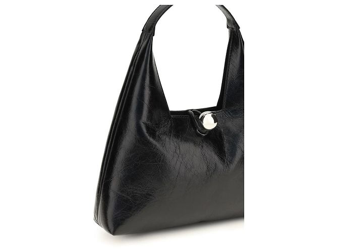 Marni Borsa a tracolla Bos Taurus in pelle di vitello nera - vista 4