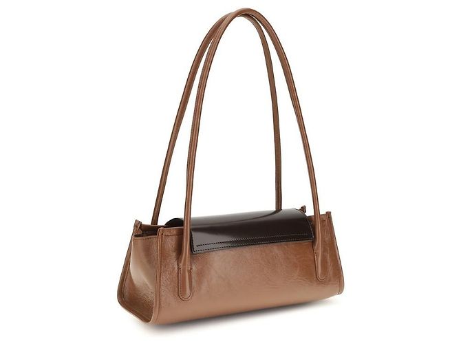 Marni Borsa a tracolla Bos Taurus in pelle di vitello marrone - vista 3