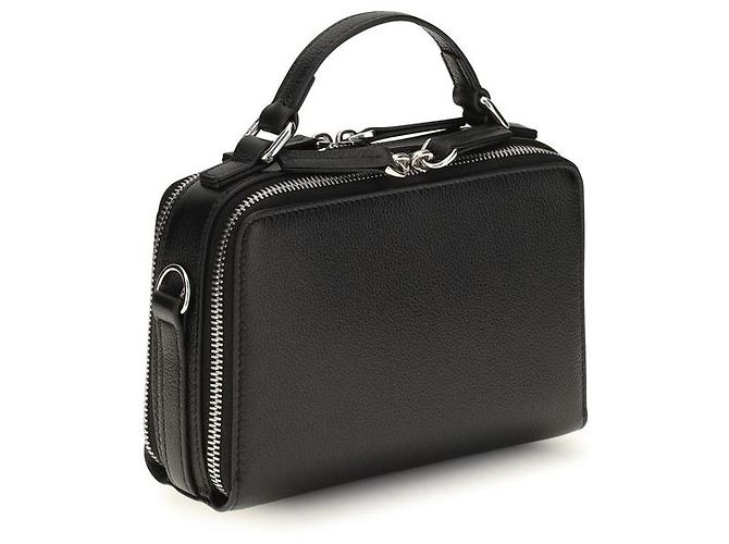 Fendi Borsa Bos Taurus in pelle di vitello nera - vista 3