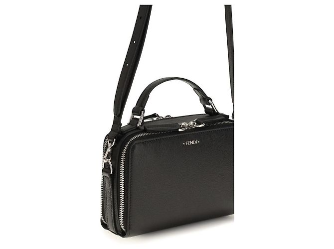 Fendi Borsa Bos Taurus in pelle di vitello nera - vista 4