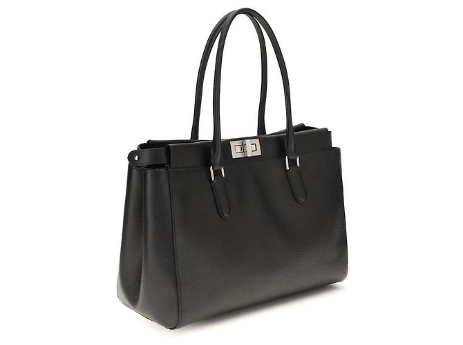Fendi Borsa a tracolla Bos Taurus in pelle di vitello nera - vista 2